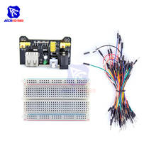 diymore MB-102 400 Tie Point Solderless Prototype Breadboard 3.3V/5V Power Supply Module 65PCS Jumper Cable Wire 2024 - buy cheap