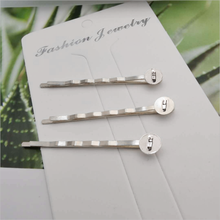 300pcs 50mm Silver Plated Metal Bobby Pins With 8mm Glue Pad High Quality Lead and Nickle Free You Pick Color 2024 - buy cheap