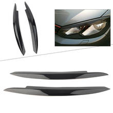 Capa para pálpebra preto para farol de carro, tampa para sobrancelha vw golf mk6 2008 2009 2010 2011 2012 2013 em plástico abs 2024 - compre barato