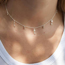Ожерелье женское из серебра 925 пробы, со сверкающими фианитами 2024 - купить недорого
