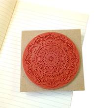 1 Pcs/lot Big size Round Complicated lace design DIY Scrapbook Stamps Vintage Flower Wood Rubber Craft Clear Stamps For Decor 2024 - buy cheap
