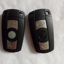 Abotoadura de chave remota com 3 botões para bmw, conjunto de chave inteligente série 3/5 para os modelos x5, x6, e93, e90, e92 2024 - compre barato