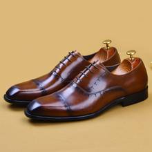 2019 классические мужские туфли Goodyear с квадратным носком; модельные туфли-оксфорды ручной работы из натуральной кожи; мужские туфли на плоской подошве для свадебной вечеринки; SS626 2024 - купить недорого