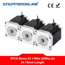 3PC Nema 23 Stepper Motor 57 Motor 1.9Nm(269oz.in) 3A 76mm Nema23 Step Motor 4-lead for CNC Milling Machine 2024 - buy cheap