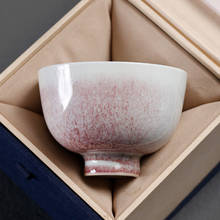 Copo de cerâmica esmaltado 100ml, copo de chá jingdezhen rosa, tigela de chá chinesa kung fu tecido, mestre vintage, teacup, decoração de artesanato, acessórios para bebidas 2024 - compre barato