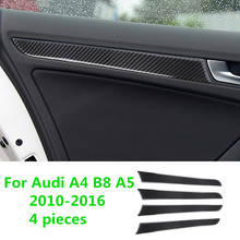 For Audi A4 B8 A5 2010 2011 2012 2013 2014 2015 2016 Carbon Fiber Window Door Panel Trim Cover 2024 - buy cheap