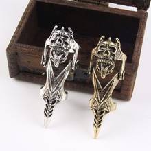 Knuckle Knuckle Ring Gothic Personality Skull Jewelry Antique Vintage Bronze Punk Cosplay Full Finger Rings Long Hollow Fashion 2024 - buy cheap