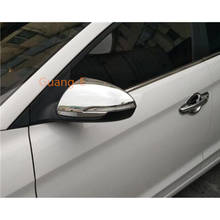 Car Rear View ABS Chrome Rearview Side Door Mirror Cover Stick Trim Frame 2pcs For Hyundai Solaris Accent 2017 2018 2019 2020 2024 - buy cheap
