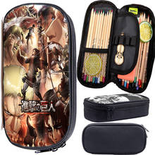 Functionary Attack on Titan CHRONICLE Pencil Case Kids Anime Pen Bag Students Cartoon Pencil Box Children Stationery Storage Bag 2024 - buy cheap