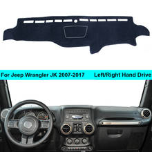 For Jeep Wrangler 2007 - 2017 JK LHD RHD 2 Layers Car Dashboard Cover Carpet Cape Rug Shade Carpet Dashmat Pad Protector 2016 2024 - buy cheap