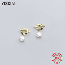 YIZIZAI Genuine 925 Sterling Silver Irregular Baroque Pearl Women Drop Earrings Best Romantic Love Valentine's Day Jewelry Gift 2024 - buy cheap