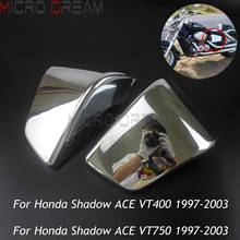 Chrome Motorcycle Left/Right Side Battery Cover Covers Guard For Honda Shadow ACE VT400 VT750 1997-2003 1998 Shadow Ace VT 750 2024 - buy cheap