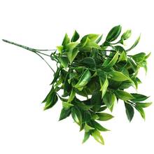 1 Branch Fake Plants Simulation Artificial Fake Leaf Cape Jasmine Leaf Stem  Green Plant Home Decor Room Accessories 2024 - buy cheap