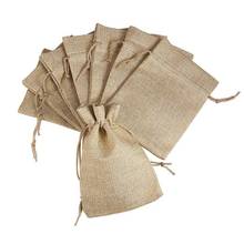 100pcs Burlap Packing Pouches Drawstring Bags 13x18cm Gift Bag Jute Packing Storage Linen Jewelry Pouches Sacks for Wedding Part 2024 - buy cheap