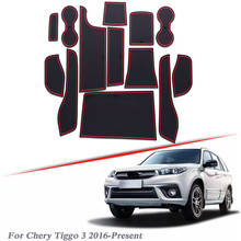 13pcs Car Styling Gate slot pad For Chery Tiggo 3 2016-Present Silica Gel Door Groove Mat interior Non-slip dust Accessories 2024 - buy cheap
