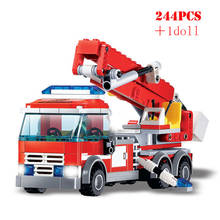 Fire Fighting Rescue Trucks Car Building Blocks City Firefighter Figures Bricks Children Educational Toys Kids Christmas Gifts 2024 - buy cheap
