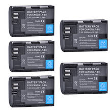 2650mAh LP-E6 LP E6 LP-E6N LPE6 Battery Bateria For Canon EOS 5D Mark IV/ 5D Mark III 5DS 5DS R 5D Mark II 6D 7D Mark II 7D/80D 2024 - buy cheap