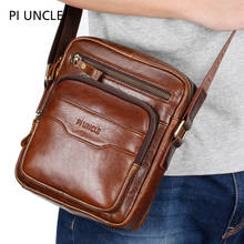 Men Genuine Leather Small Briefcase Shoulder Messenger Bag For Men Fashion Cow Leather Business Vintage Handbags For Document 2024 - buy cheap