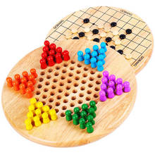 Juego de damas chinas, tablero educativo de madera para niños, juego de damas chinas clásicas, juego de estrategia familiar, piezas de Backgammon 2024 - compra barato