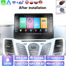 Radio de carro com navegação gps, dvd player, suporte carplay swc, multimídia, estéreo, para ford fiesta 2009-2017, android 8.1 2024 - compre barato