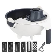 Creative Vegetable Cutter Multifunctional 9 In 1 Vegetable Slicer With Colander Bowl Fruits And Vegetables Tools for Kitchen 2024 - buy cheap