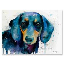 Bonito cão de estimação lona imagem da arte real pintados à mão sem moldura da lona pintura a óleo animal parede tapeçarias arte para crianças presente 2024 - compre barato