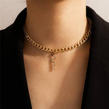 Docona-collar con colgante de serpiente de cristal Vintage para mujer, estilo Punk gargantilla de cadena de oro, joyería bonita, regalo personalizado, 2021 2024 - compra barato