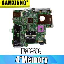 Laptop motherboard  For Asus F3S F3SC F3SV F3SG F3SC X52S Mainboard test 100% OK  4*Memory 2024 - купить недорого