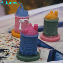 Moldes de vela para vela que faz os desenhos animados 3d criativo diy gipsita scented vela castelo molde de silicone 2024 - compre barato