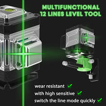 Nivelador láser de línea autonivelante de 3 °, herramienta de nivelación omnidireccional de suelo y pared con línea oblicua Horizontal y Vertical, 12 Uds. 2024 - compra barato