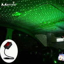 Proyector láser para Interior de coche, lámpara LED con rotación automática de 4 modos, Control de voz, efecto de estrellas para DJ, fiesta en casa 2024 - compra barato