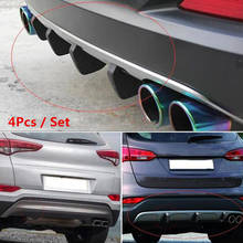 4pc Universal Car rear bumper spoiler Auto Accessories for Honda civic crv fit accord fiat doblo Mazda 3 6 cx5 cx7 Citroen c5 x7 2024 - buy cheap