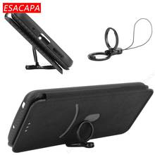 Capa magnética de fibra de carbono slot para cartão, para lg style 7 5g 3 l41 wing 5g flip stand, capa de couro para lg k53 k92 k62 k52 q92 2024 - compre barato