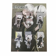 NieR:Automata-marcapáginas magnético de Anime, marcapáginas con imán, regalo Kawaii para niños y estudiantes, papelería de oficina, 6 uds. 2024 - compra barato