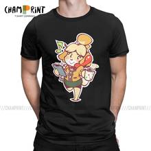 Isabelle Ready For Work T Shirt Men's Pure Cotton Vintage T-Shirt Round Neck Animal Crossing Video Games Tees Clothing Plus Size 2024 - buy cheap