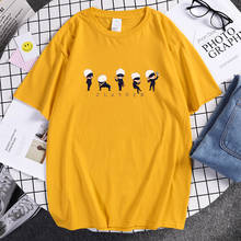 Camiseta masculina lil gojo satsuper, camiseta de anime masculina julongsu kaisen, camiseta folgada de verão na moda, camisetas harajuku engraçadas 2024 - compre barato
