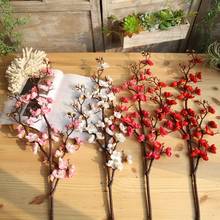 2 Pcs 93CM Stereoscopic Long Branch Plum Silk Flowers for Home Decoration Accessories Flower Wall Wedding Backdrops Fake Flowers 2024 - buy cheap