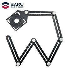 Construction Multi Angle Measuring Ruler Aluminum 6 Folding Positioning Ruler Professional DIY Wood Tile Flooring Tool Locator 2024 - buy cheap