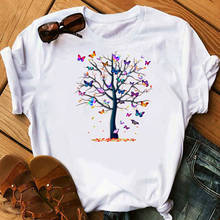 Porque há inúmeros de borboletas em esta árvore, um presente perfeito, camiseta gráfica, camisetas femininas, camiseta harajuku quente 2024 - compre barato