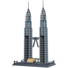 Petronas Twin Towers Bricks Great building Serise Building Blocks Toys for Children Gifts Model 1175Pcs 2024 - buy cheap