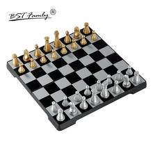 BSTFAMLY Plastic Chess Set Portable Game of International Chess 165*165*18mm Folding Chessboard King Height 32mm Chess game I9 2024 - buy cheap