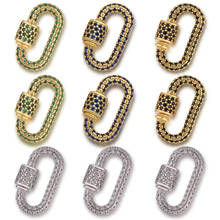 2021 jóias diy luxo zircão strass espiral fechos pingentes parafuso prendedor artesanal acessórios colar pulseira suprimentos 2024 - compre barato