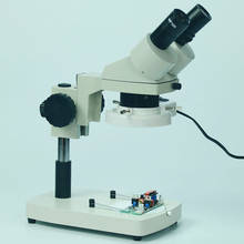 Microscopio estéreo de cabeza rotativa Binocular de 360 grados, lámpara de anillo para inspección de PCB, reparación de teléfonos móviles, 40X-80X 2024 - compra barato