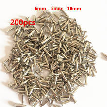 6mm 8mm 10mm 200PCS Round Furniture drum nail Fit Hinges Flat Round Head Phillips Cusp Fasteners Hardware Silver Small 2024 - buy cheap