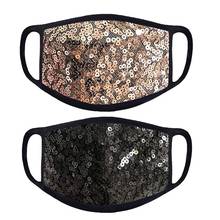 Women Men Glitter Sequins Face Mask Breathable Washable Outdoor Sunscreen Festivals Party Earloop Mouth Cover 2024 - buy cheap
