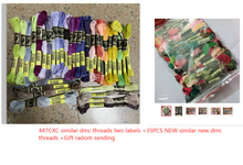Hilo de bordar para manualidades, Kit de punto de cruz de colores del Arcoíris prémium, 447 + 35, nuevo color D * mc 2024 - compra barato