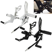 Black Adjustable Rearset Footrests Foot Pegs For SUZUKI GSXR GSX-R 750 GSXR750 1996 1997 1998 1999 2000 2001 2002 2003 2004 2005 2024 - buy cheap