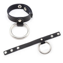 Sex Black Straps scrotum bondage Adjustable Leather Penis Ring Cock ring male chastity device penis Erotic toys sex toys for men 2024 - buy cheap