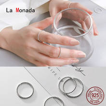 La Monada-Anillo de Plata de Ley 925 minimalista para mujer, sortija, joyería fina, plata 925 2024 - compra barato