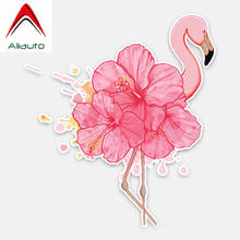 Aliauto personalizado adesivo de carro flores misteriosas flamingos colorido decoração decalque do pvc para land rover seat leon vw, 11cm * 13cm 2024 - compre barato